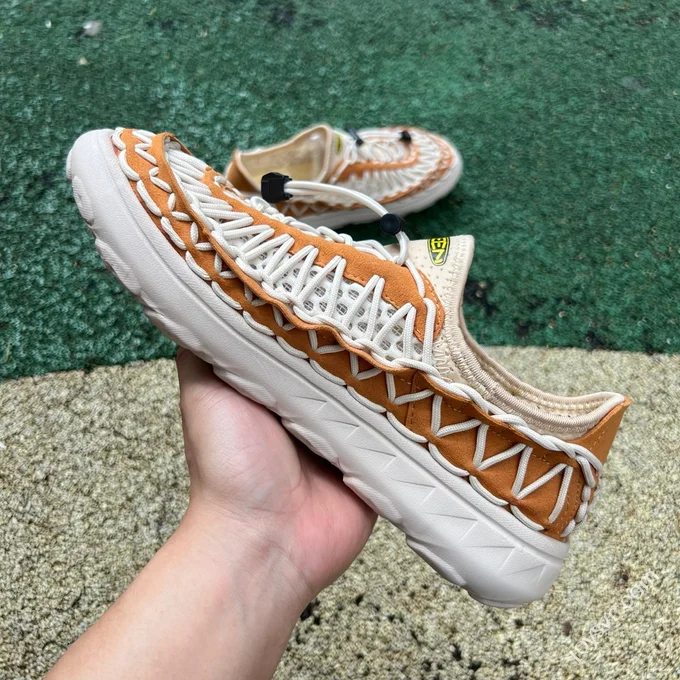 KEEN Woven White Orange Shoes