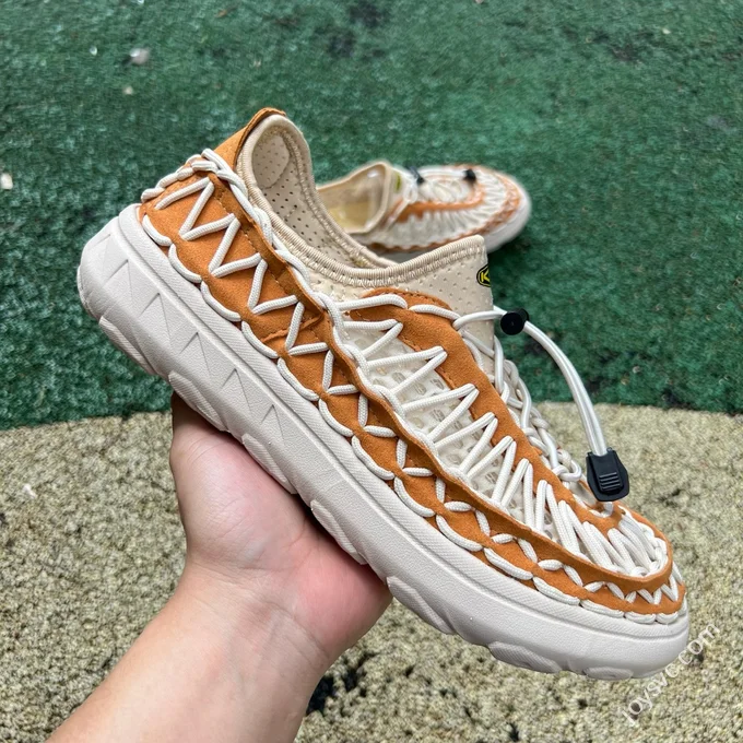 KEEN Woven White Orange Shoes