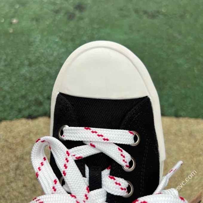 Miu Miu Washed Denim Canvas Shoes Black White