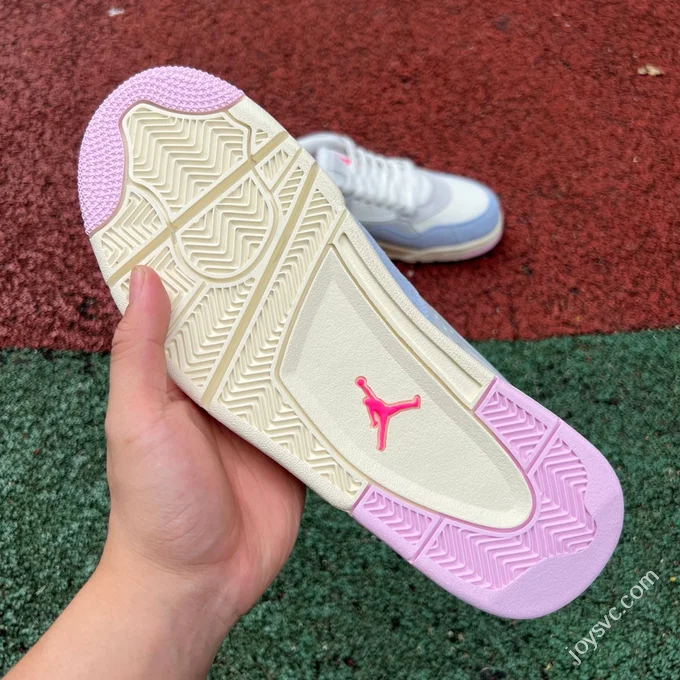 AJ4 Low White Grey Blue Pink Sneakers WMNS IB4466-025