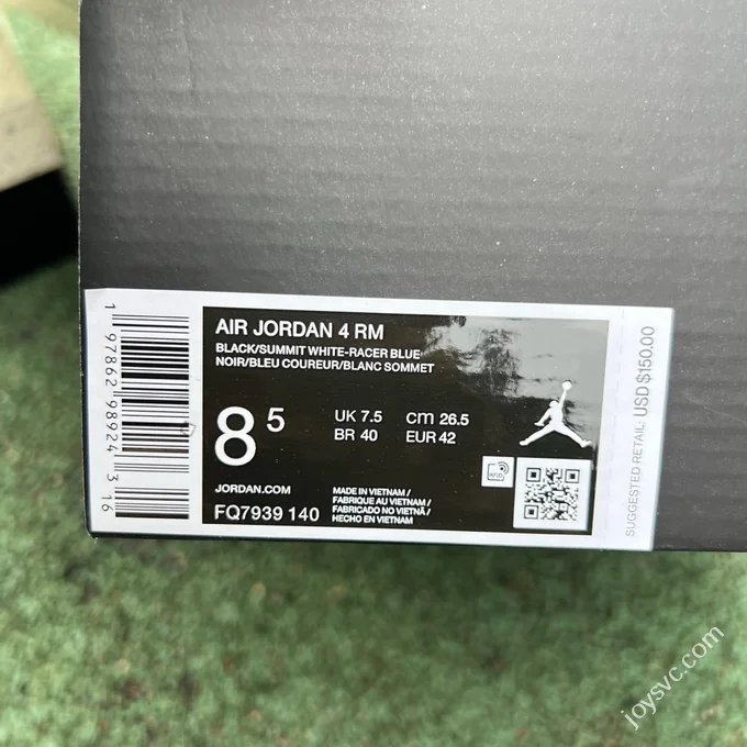 AJ4 Low White Blue Black Sneakers FQ7939-140