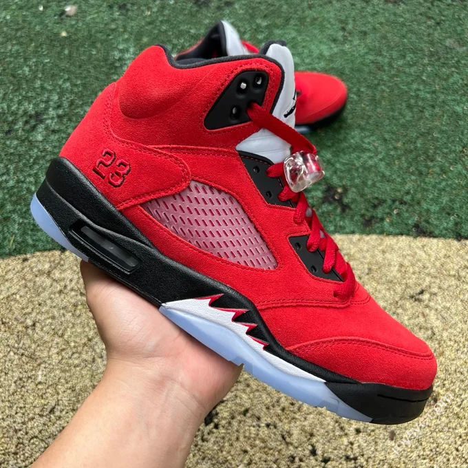 HC Pure Original AJ5 Raging Bull Red Sneakers DC0587-600