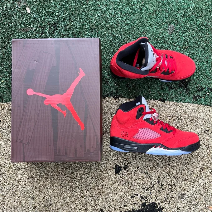 HC Pure Original AJ5 Raging Bull Red Sneakers DC0587-600