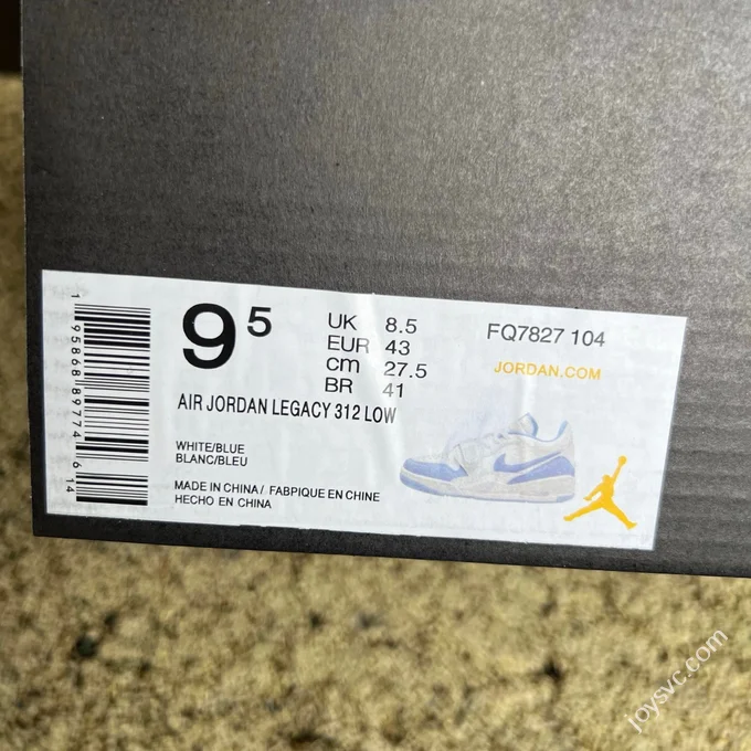 AJ312 White Blue Low Top Sneakers Fq7827-104
