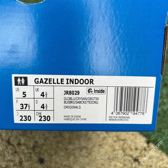 S2 Pure Original Adidas Originals Gazelle Off-White Blue Sneakers JR8029