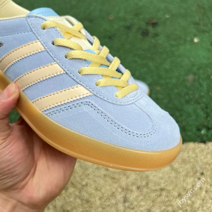 S2 Pure Original Adidas Originals Gazelle Off-White Blue Sneakers JR8029