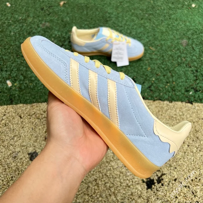 S2 Pure Original Adidas Originals Gazelle Off-White Blue Sneakers JR8029