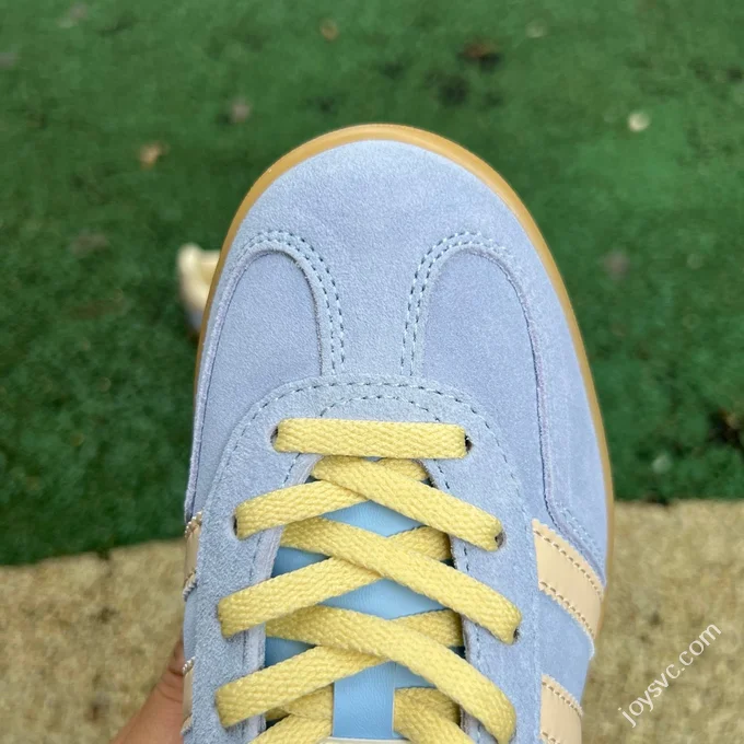 S2 Pure Original Adidas Originals Gazelle Off-White Blue Sneakers JR8029