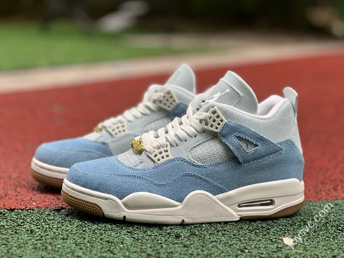 AJ4 Denim Worn Blue Sneakers IB6716-100