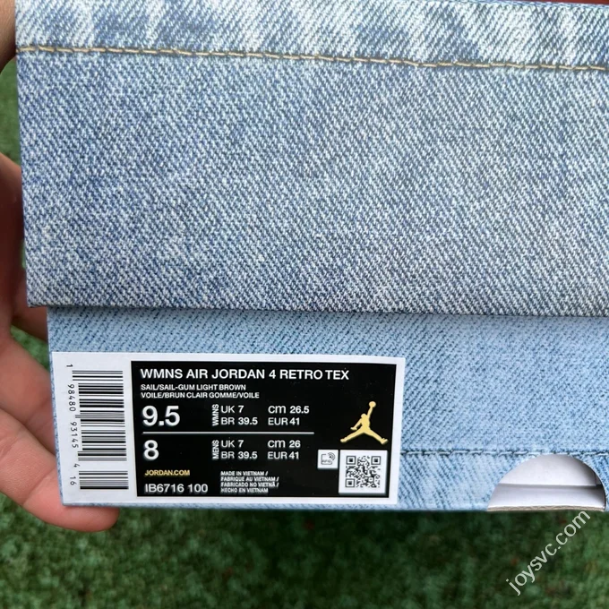 AJ4 Denim Worn Blue Sneakers IB6716-100