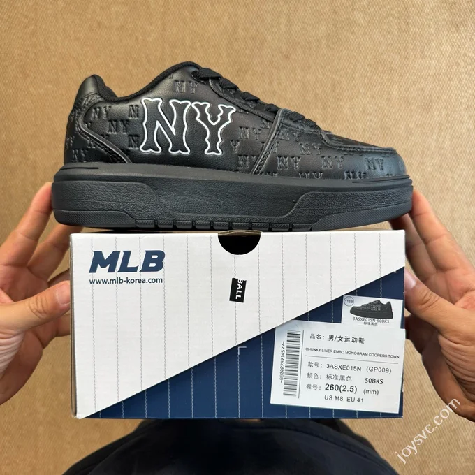 MLB Chunky Liner College Style Platform Sneakers Black 3ASXE015N (GP009)