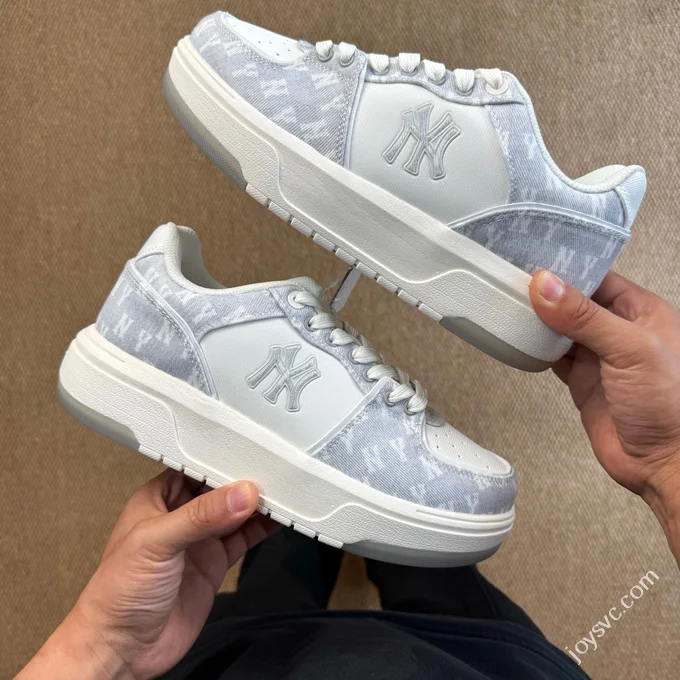 MLB Chunky Liner College Style Platform Sneakers Denim Grey 3ASXS015N (50GRS)