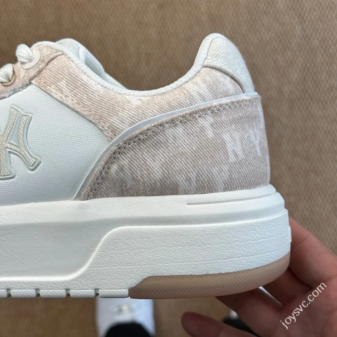 MLB Chunky Liner College Style Platform Sneakers Denim Beige Pink 3ASXS015N (GP002)