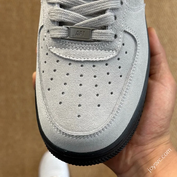 3A Pure Original Air Force 1 AF1 Grey Black Suede Sneakers HQ1966-001