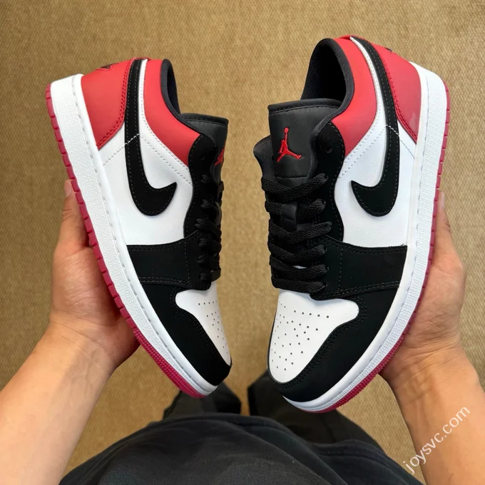 DT Pure Original AJ1 Low Black Red Toe Sneakers IB8971-106
