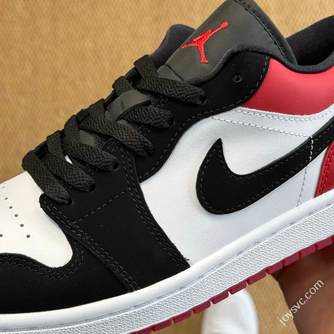 DT Pure Original AJ1 Low Black Red Toe Sneakers IB8971-106