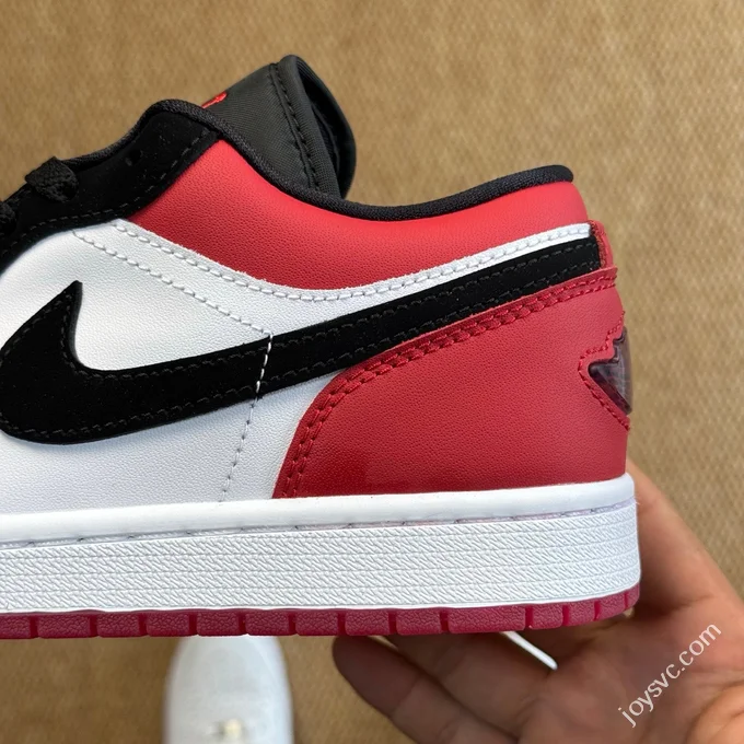 DT Pure Original AJ1 Low Black Red Toe Sneakers IB8971-106