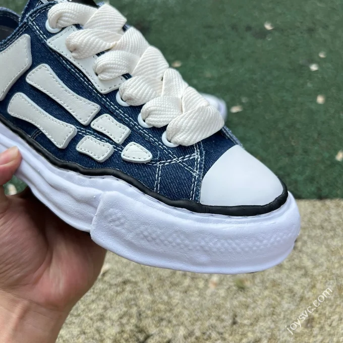 MMY x AKT White Blue Sneakers Maison Mihara Yasuhiro x AMIRI Skel-Top Low