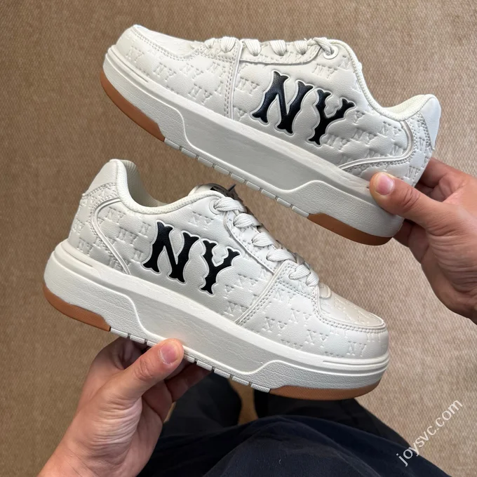 MLB Chunky Liner College Style Platform Sneakers Off-White 3ASXE015N (GP009)
