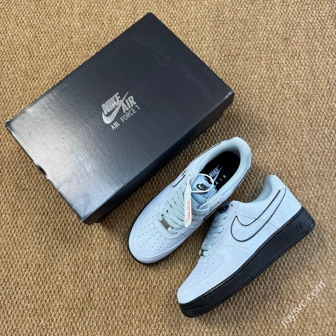 3A Pure Original Air Force 1 AF1 Light Blue Suede Sneakers HQ1966-400