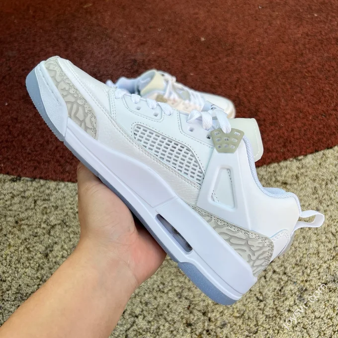 Jordan Spizike OG Pure White Grey Elephant Print Sneakers FQ1759-103
