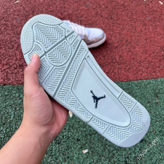 AJ4 Low White Silver Liquid Silver Sneakers HV5972-101