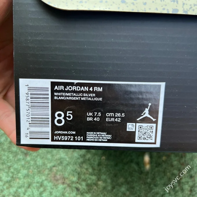 AJ4 Low White Silver Liquid Silver Sneakers HV5972-101