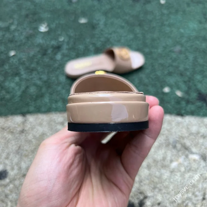 GUCCI Nojum One-Strap Slides Women's Beige