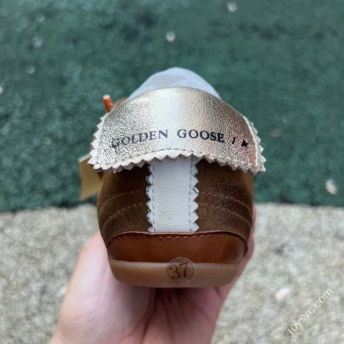 Golden Goose True-Star Leather Star Patch Tobacco Color Sneakers