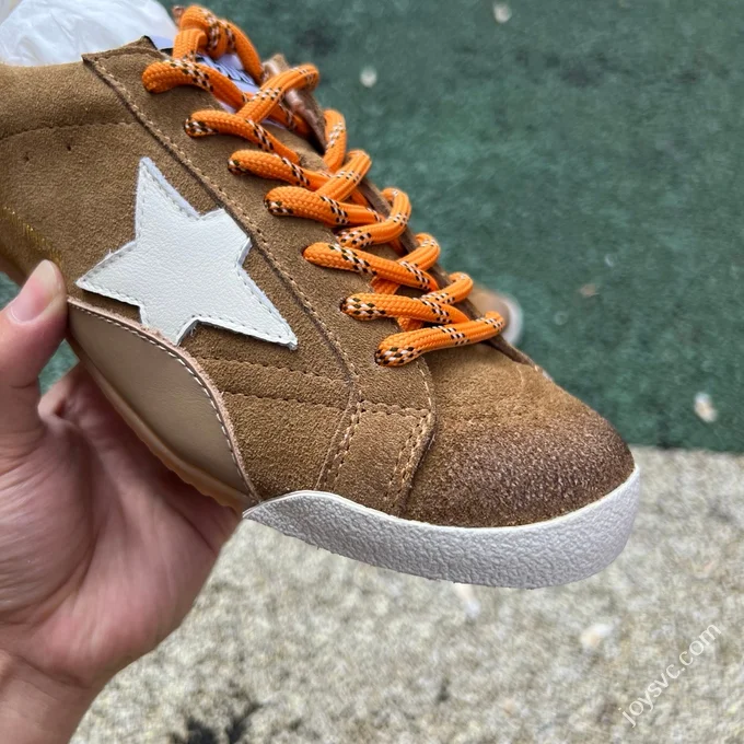 Golden Goose True-Star Leather Star Patch Tobacco Color Sneakers