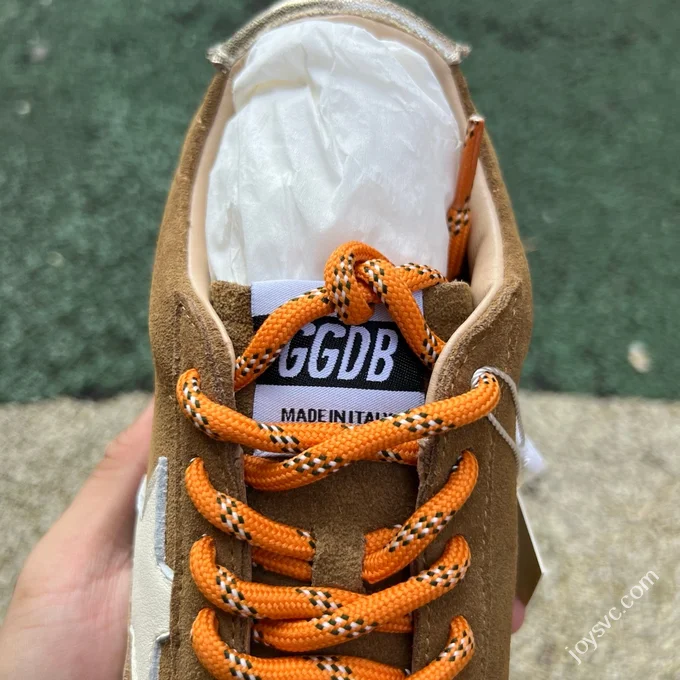 Golden Goose True-Star Leather Star Patch Tobacco Color Sneakers