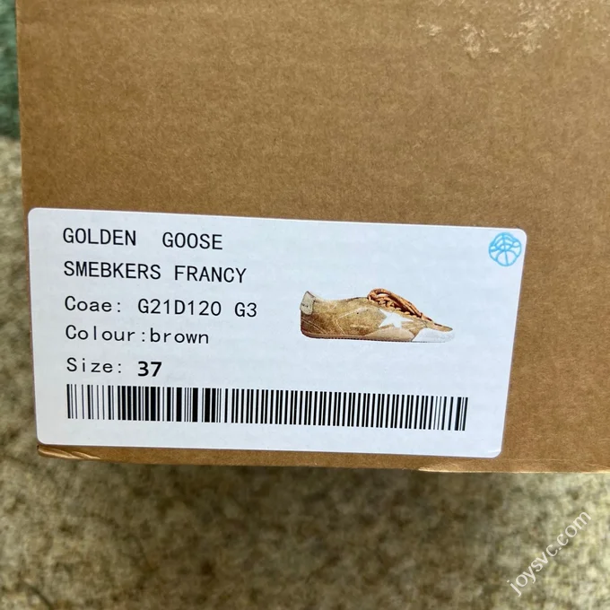 Golden Goose True-Star Leather Star Patch Tobacco Color Sneakers