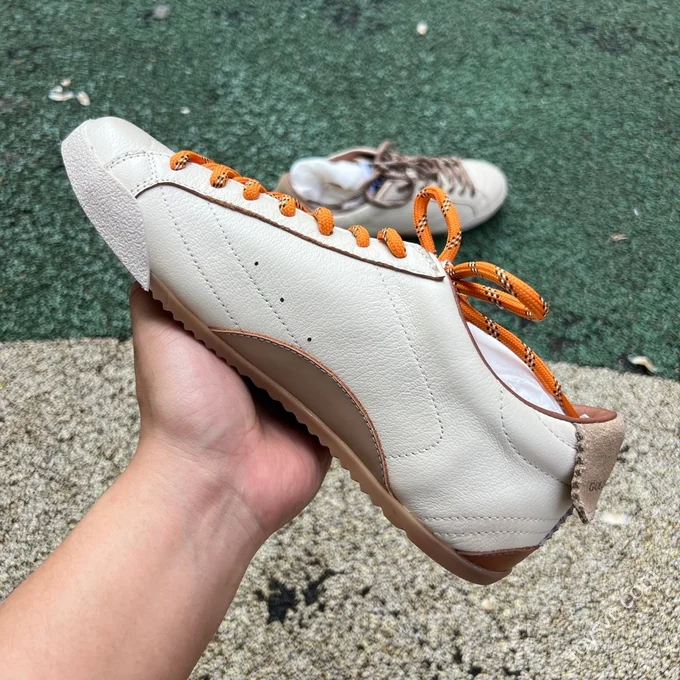 Golden Goose True-Star Star Patch Off-White Brown Sneakers