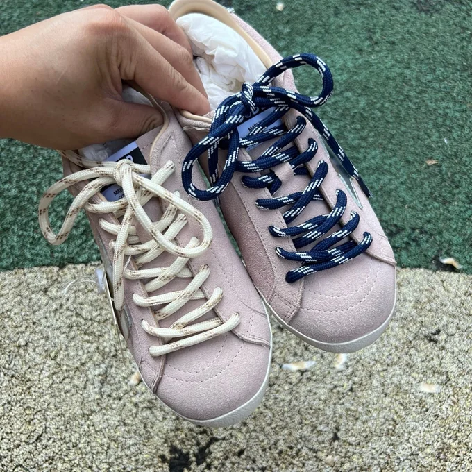 Golden Goose True-Star Star Patch Off-White Pink Sneakers