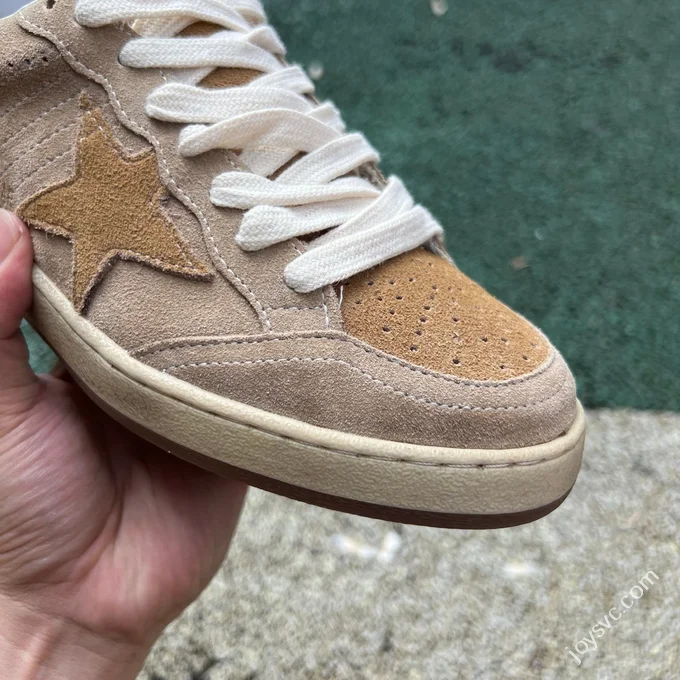 Golden Goose Ball Star Suede Off-White Brown Sneakers