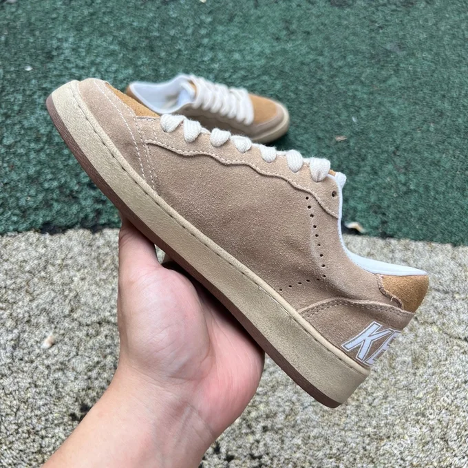 Golden Goose Ball Star Suede Off-White Brown Sneakers