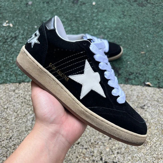 Golden Goose Ball Star Suede Black White Sneakers
