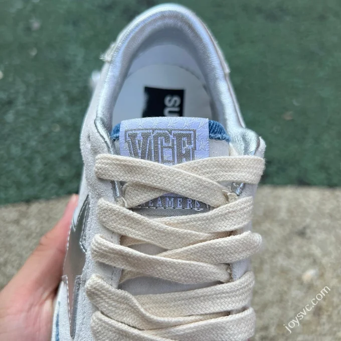 Golden Goose Ball Star Suede Off-White Blue Sneakers