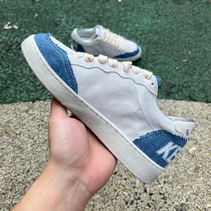 Golden Goose Ball Star Suede Off-White Blue Sneakers
