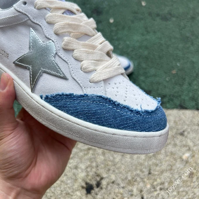 Golden Goose Ball Star Suede Off-White Blue Sneakers
