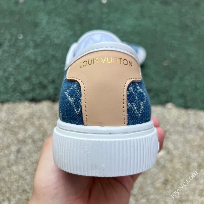 LV White Blue Biscuit Shoes Canvas Shoes LOUIS VUITTON Lagoon Sneaker 25SS