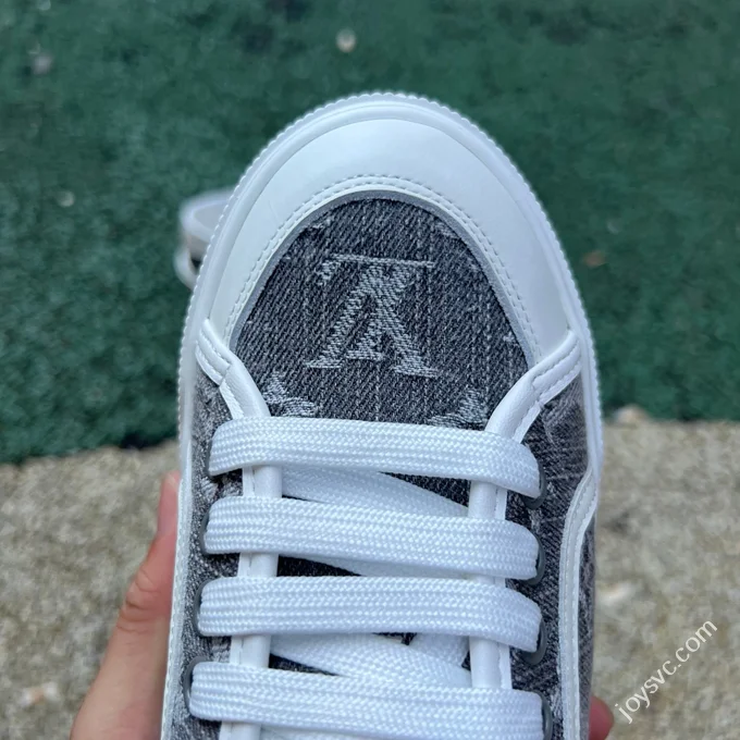 LV White Grey Biscuit Shoes Canvas Shoes LOUIS VUITTON Lagoon Sneaker 25SS