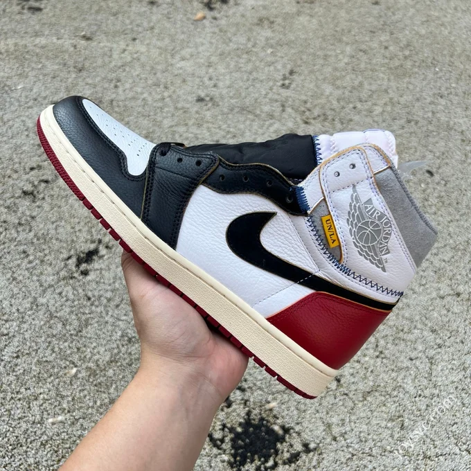 RN Pure Original AJ1 Union Patchwork Black Red BV1300-106