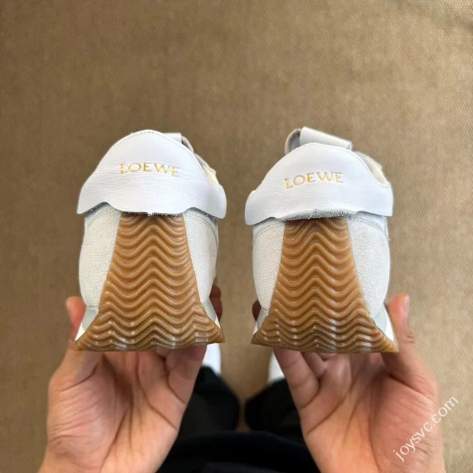 LOEWE Flow Runner High Top Training Shoes White Gum Sole