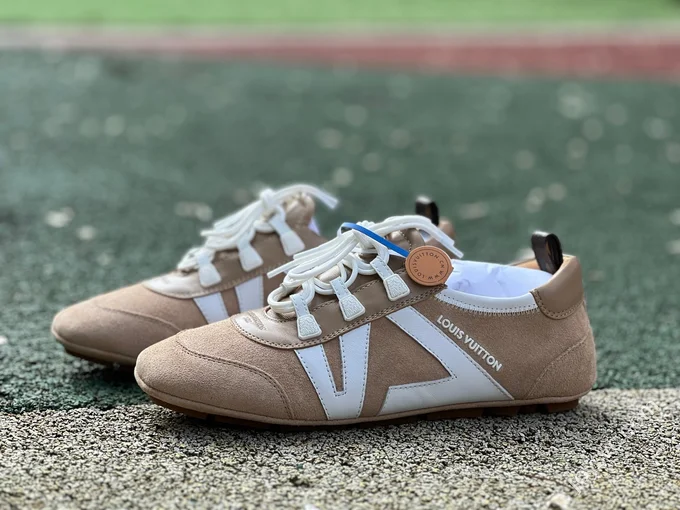 LV Sneakerina Trainer Ballet Shoes Beige Brown