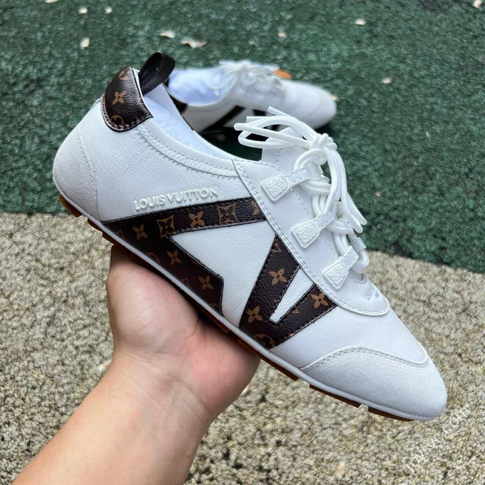 LV Sneakerina Trainer Ballet Shoes White Brown