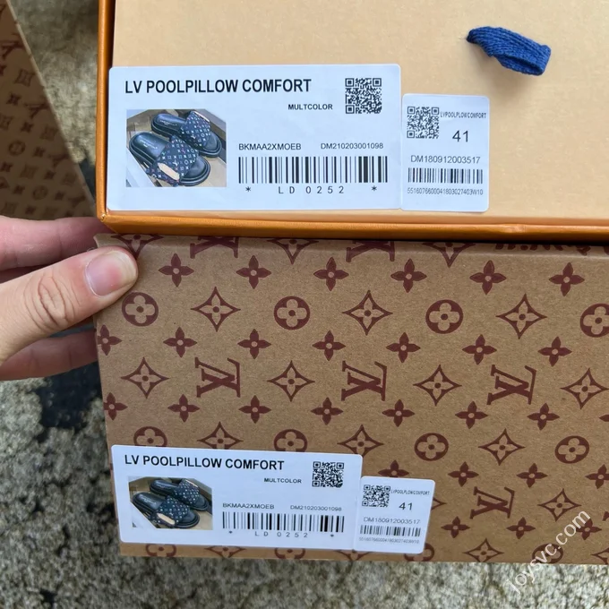 LOUIS VUITTON LV Slides Black Multi-Color
