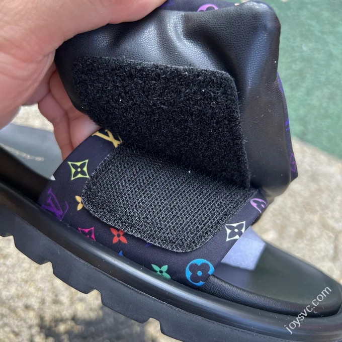 LOUIS VUITTON LV Slides Black Multi-Color