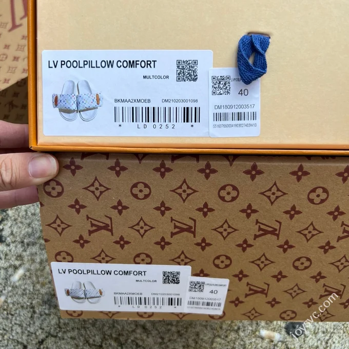 LOUIS VUITTON LV Slides White Multi-Color