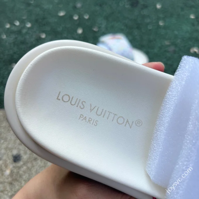 LOUIS VUITTON LV Slides White Multi-Color